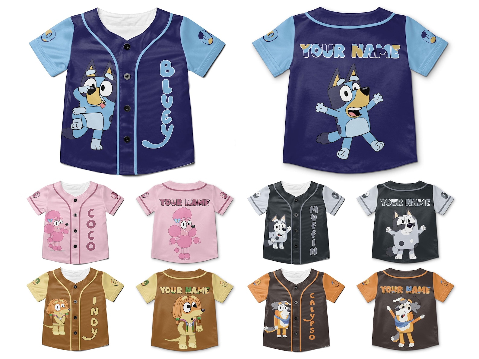 Personalized Bluey Birthday Party Jersey