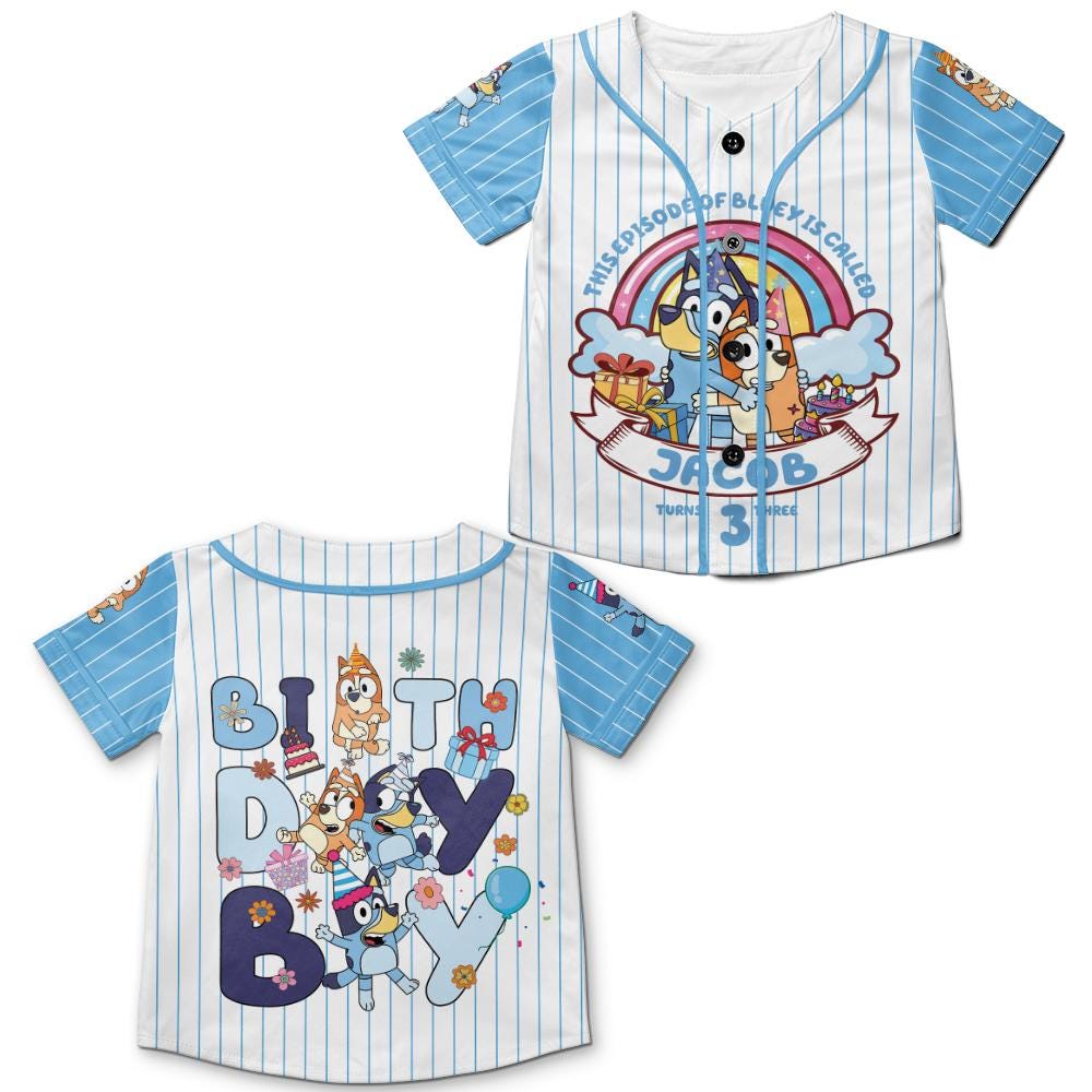 Custom Bluey Baseball Jersey
