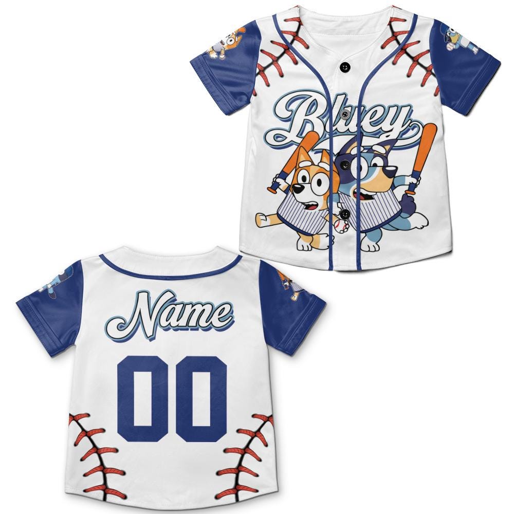 Bluey Birthday Baseball Jersey