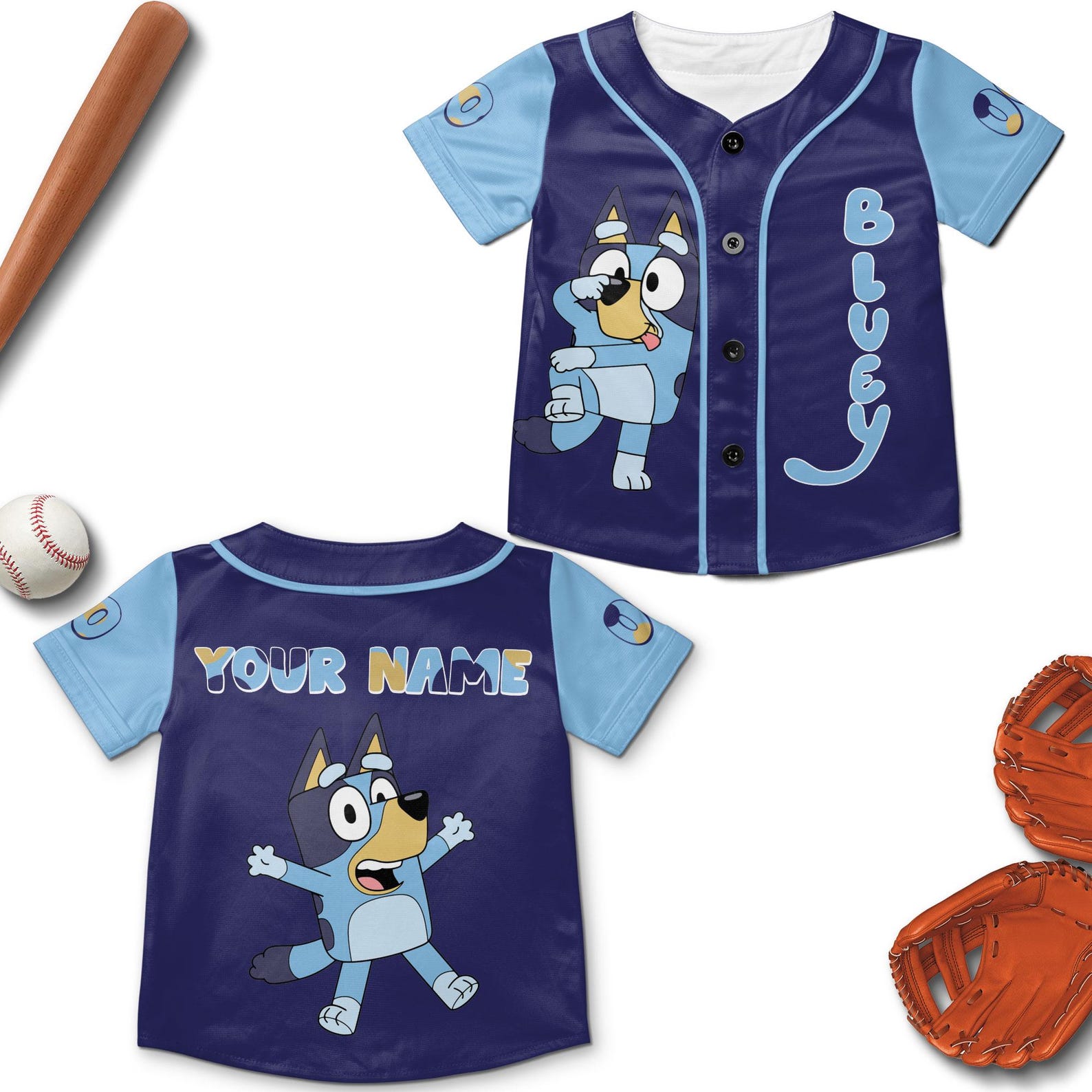Personalized Bluey Birthday Party Jersey