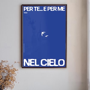 Iconico poster stampa decorazione quadro Gino Paoli - Il cielo in una stanza