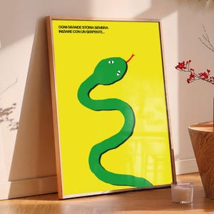 Iconico poster stampa decorazione quadro Ogni grande storia sembra iniziare con un serpente