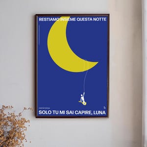 Iconico poster stampa decorazione quadro Gianni Togni - Luna