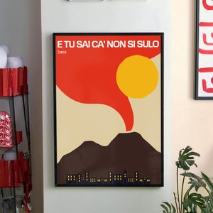Iconico poster stampa decorazione quadro Pino Daniele - Napule è