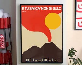 Iconico poster stampa decorazione quadro Pino Daniele - Napule è