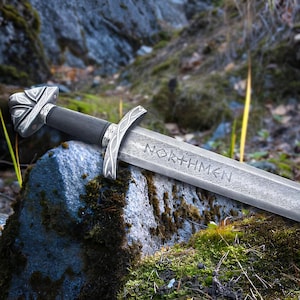 Handgefertigtes norwegisches Wikingerschwert, Mittelalterliches Schwert, handgeschmiedete historische Replik zum Darstellen oder Verschenken, Geburtstagsgeschenk | Geschenke für Sie/Ihn