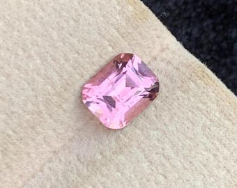 1.35 Carats Natural Pink Bubblegum Tourmaline with Cushion Cut from Afghanistan
