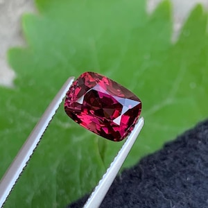 2.95 Carats Pinkish Red Spinel, Burma Red Spinel Stone - Cushion Shape 9.30 x 6.88 x 5.54 MM, Pinkish Red Spinel Jewelry