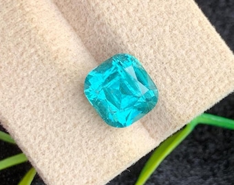 4.48 Carats Luxury Lagoon Tourmaline – Cushion Cut | Brilliant Afghan Lagoon Gemstone