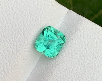 1.45 Carat Seafoam Green Tourmaline Gemstone - Cushion Cut