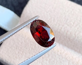 2.40 Carat Burma Dark Red Spinel Stone: Oval Cut Gem