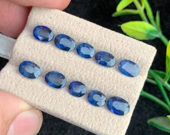 9.17 Carats Glamorous Blue Sapphire Lot with sophisticated Look, Oval Shape