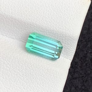 1.95 Carat Bicolor Tourmaline Gemstone: Emerald Cut from Afghanistan