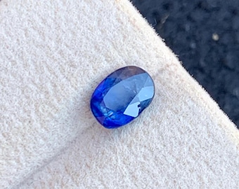 1.35 Carat Deep Blue Sapphire Gemstone– Oval Cut from Madagascar