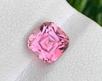 1.45 Carats Natural Pink Bubblegum Tourmaline with Cushion Shape from Afghanistan