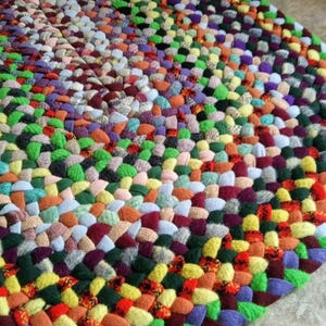 New Ready to Ship Handmade Recycled Soft Colorful Wool Braided Rug for ...