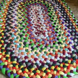New Ready to Ship Handmade Recycled Soft Colorful Wool Braided Rug for ...