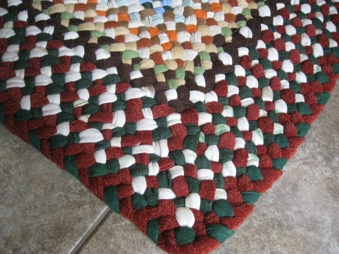 Made to Order Custom Rectangular Braided Rug in Your Choice of Colors ...