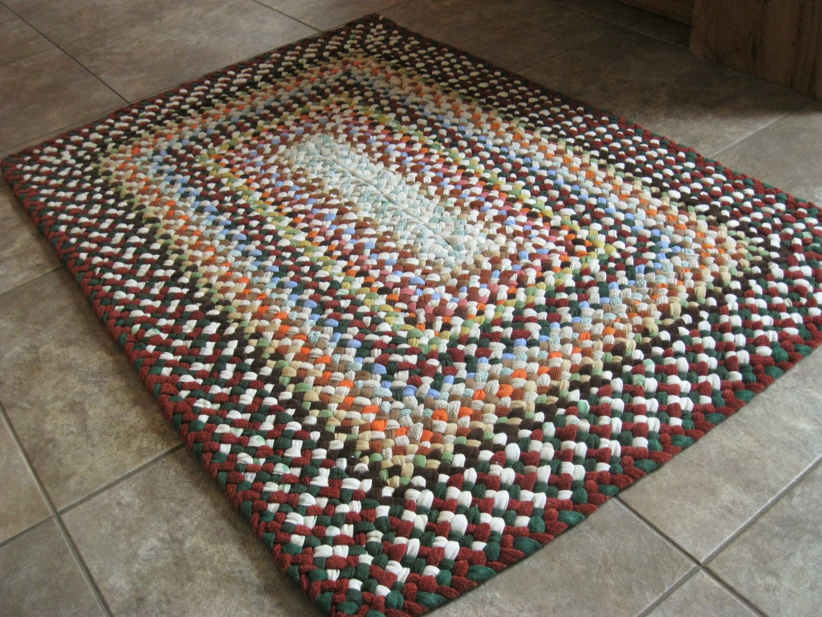 Rectagular Rug Design Made to Order Custom Rectangular Braided Rug in Your Choice of Colors ...