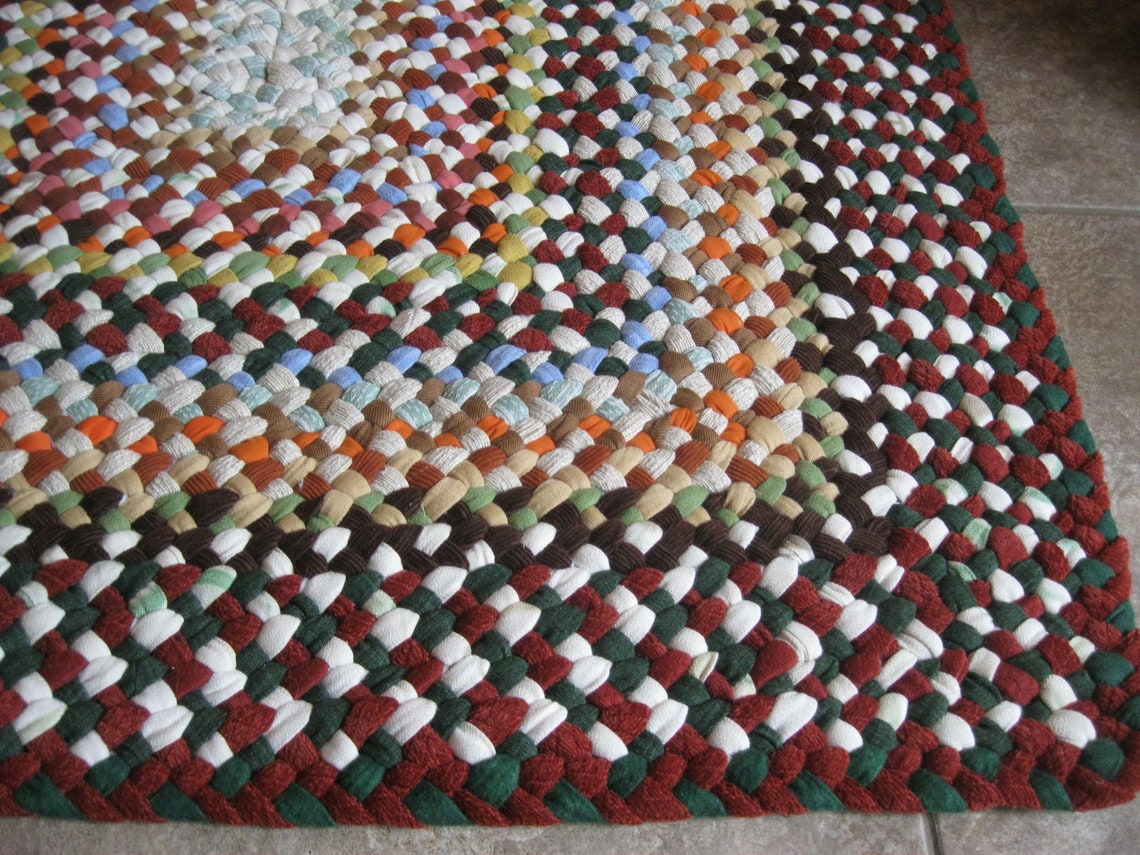 Made to Order Custom Rectangular Braided Rug in Your Choice of Colors ...