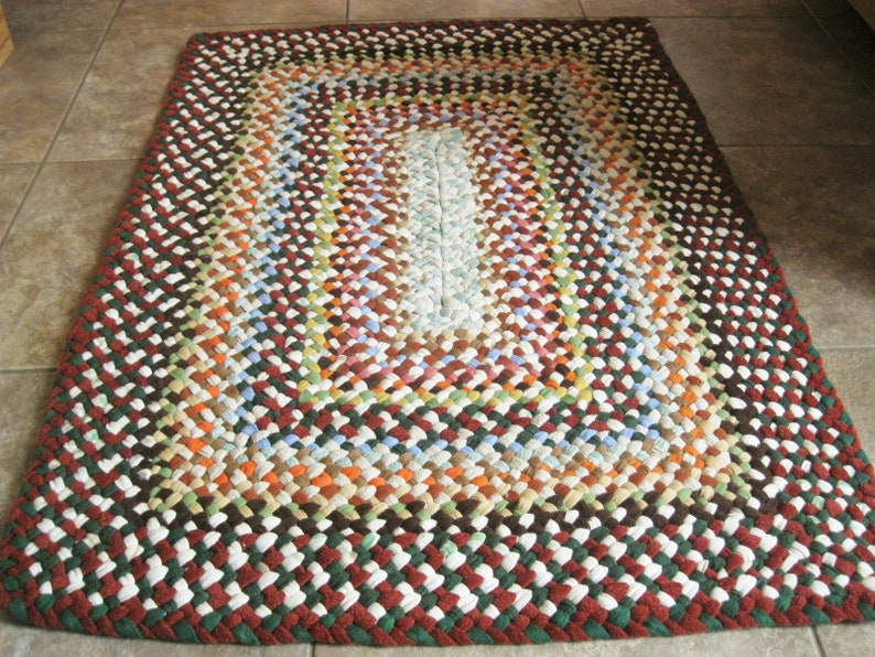 Made to Order Custom Rectangular Braided Rug in Your Choice of Colors ...