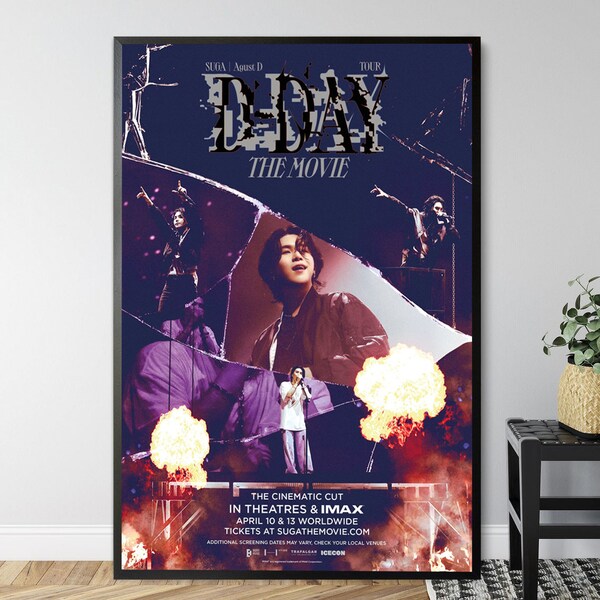 suga agust d tour d day the movie Poster, Custom  Music Poster| no frame