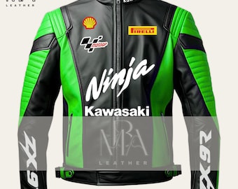 40th Anniversary Kawasaki Ninja Leather Biker Jacket - Etsy