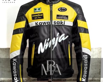 40th Anniversary Kawasaki Ninja Leather Biker Jacket - Etsy UK 40th Anniversary Kawasaki Ninja Leather Biker Jacket - Etsy UK