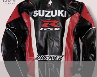 Suzuki Yoshimura Cowhide Leather Jacket: Racing Biker Style - Etsy
