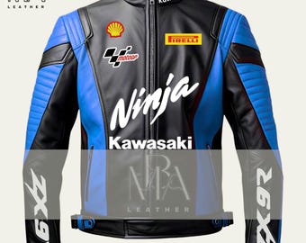 40th Anniversary Kawasaki Ninja Leather Biker Jacket - Etsy UK