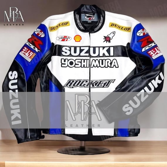 Suzuki Yoshimura Cowhide Leather Jacket: Racing Biker Style - Etsy
