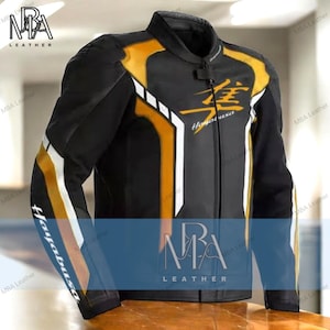 New Suzuki Hayabusa Leather Jacket Original Cowhide Biker Jacket Hayabusa Motorbike Leather Jacket for Men Racing Motorcycle Jacket