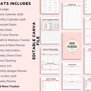 Busy Mom Planner Printable | Editable Canva Mom Life Organizer | Stay ...