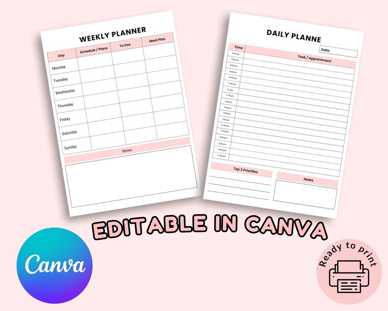 Busy Mom Planner Printable | Editable Canva Mom Life Organizer | Stay ...