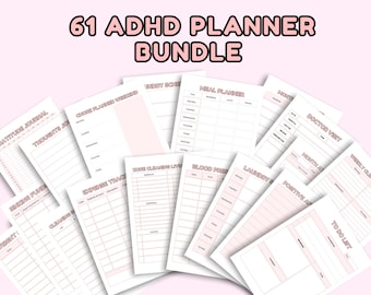 Pacchetto di pianificatori ADHD 2026 in formato PDF stampabile / Planner per funzioni esecutive, gestione del tempo e concentrazione per adulti / Download digitale / Regalo per lei