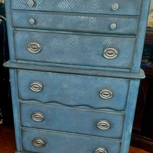 Bohemian Blue Vintage Dresser
