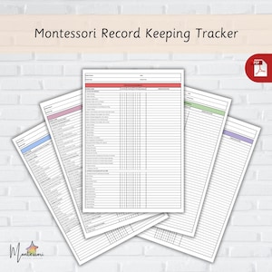 Montessori Record Keeping Tracker-Montessori Curriculum Checklist-Montessori Material Tracking Sheets-Observation Checklist-Progress Sheets
