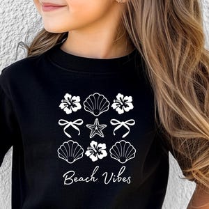 Seashells Shirt, Coastal Vibes Seashells Beach Shirt, Kids Beach Vacation Gift Shirt, Summer Shirt Gift, Ocean Shirt, Beach Lover Tee Shirt