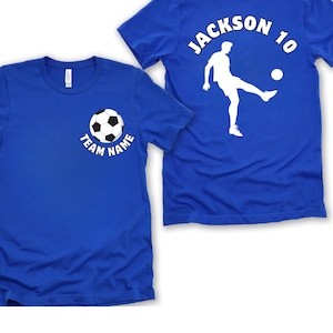 Personalized Kids Soccer Shirt: Custom Name & Number, Birthday Gift