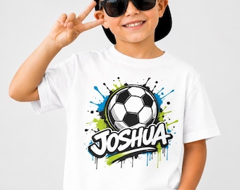 Soccer Kids Shirt, Personalized Soccer TShirt, Boys Custom Football Tee, Graphic Tee for Kids, Goal Shirt for Soccer Fans