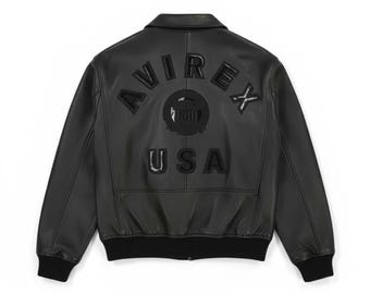 Awesome Vintage 80's Avirex the Right Stuff Leather Bomber Jacket