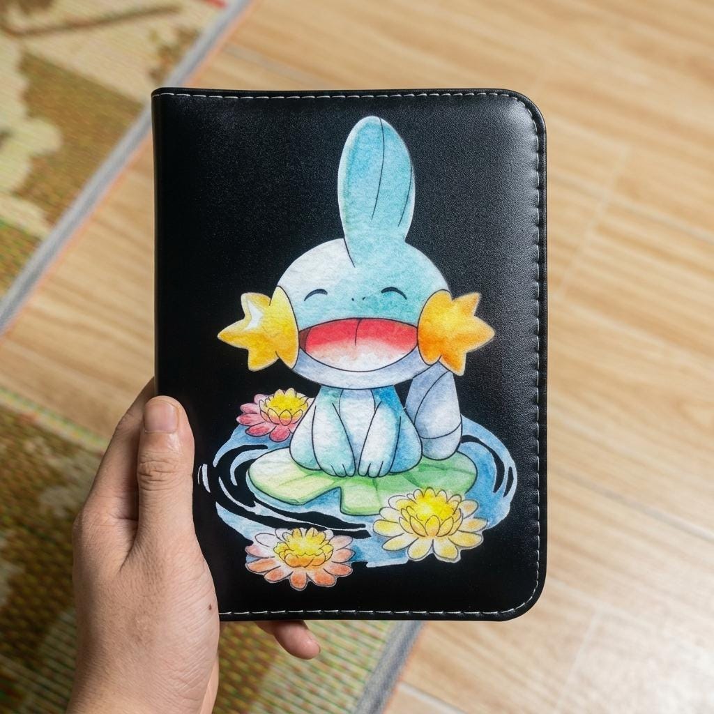 Cute Mudkip Pokemon Custom Card Binder, Pokemon Trading Card Binder, Pokemon TCG Binder, Pokemon Collector Birthday Gift