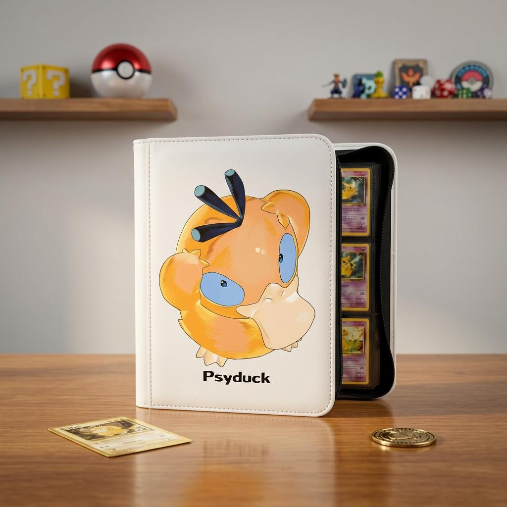Psyduck Pokemon Custom Card Binder, Pokemon Trading Card Binder, TCG Card Binder, Gift For Pokemon Fans