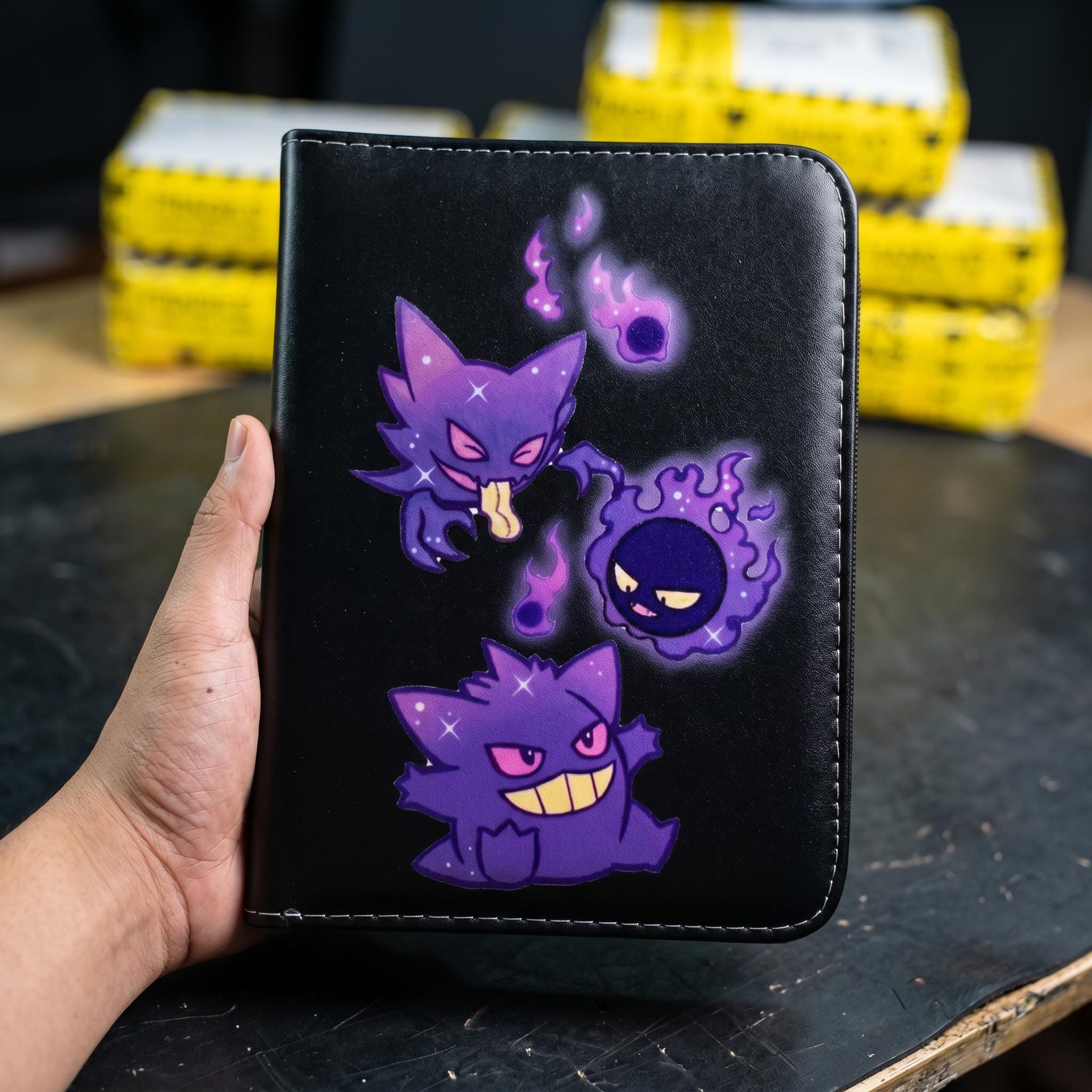 Gengar Haunter Gastly Pokemon Custom Card Binder, Pokemon Trading Card Binder, Pokemon TCG Binder, Pokemon Collector Birthday Gift