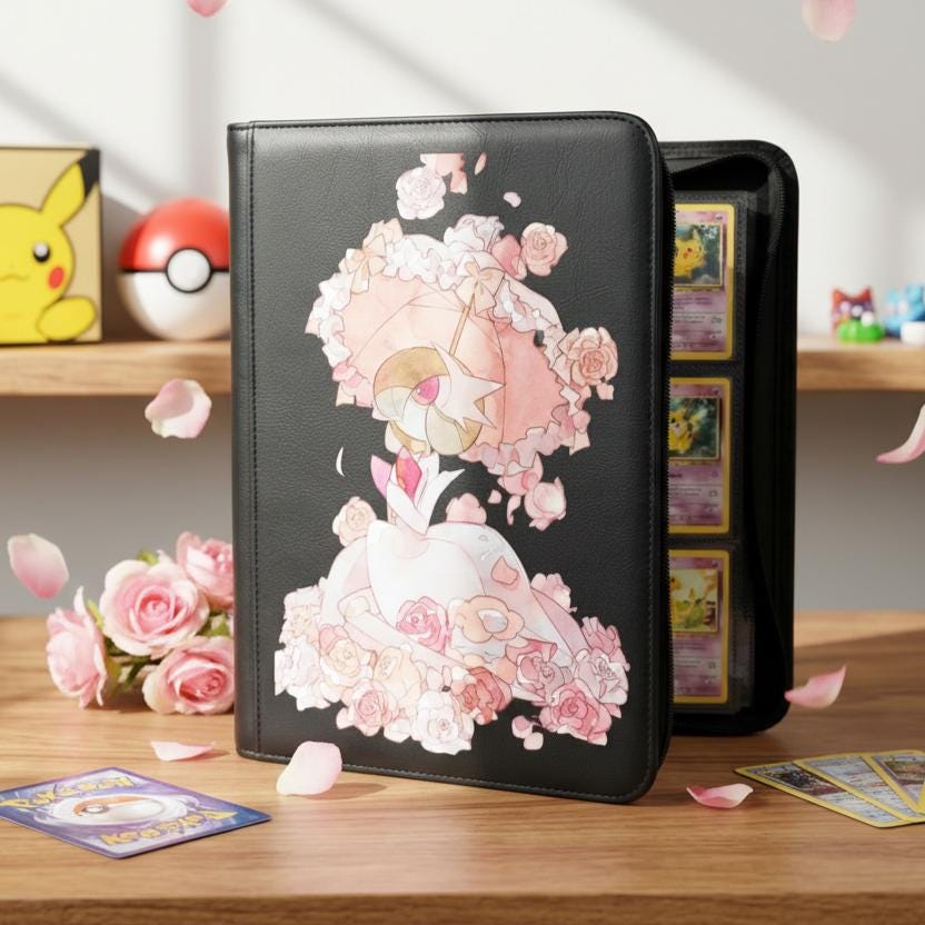 Gardevoir Elegant Rose Pokemon Binder, Anime Pokemon Card Binder, Fairy Dress Aesthetic Album, Trading Card Holder, Pokemon Collector Gift