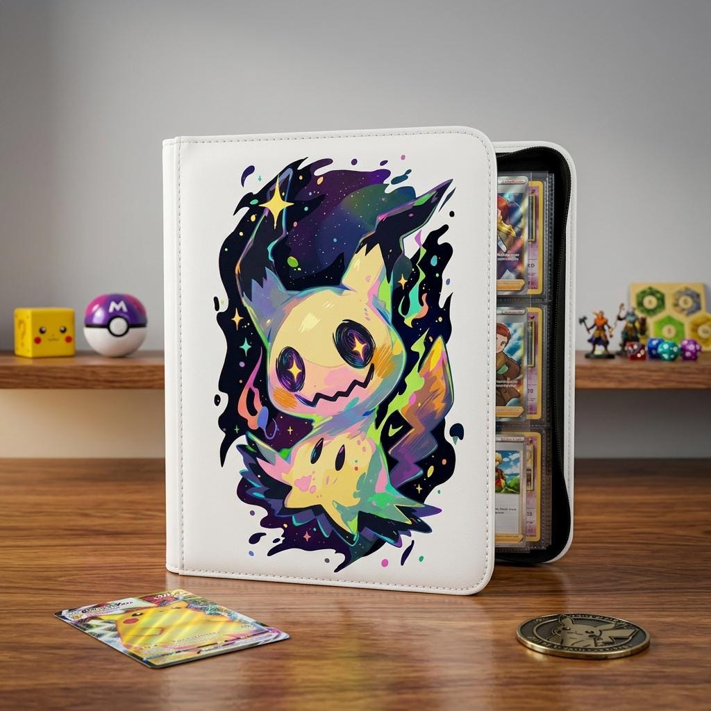 Mimikyu Pokemon Custom Card Binder, Pokemon Trading Card Binder, Pokemon TCG Binder, Pokemon Collector Birthday Gift