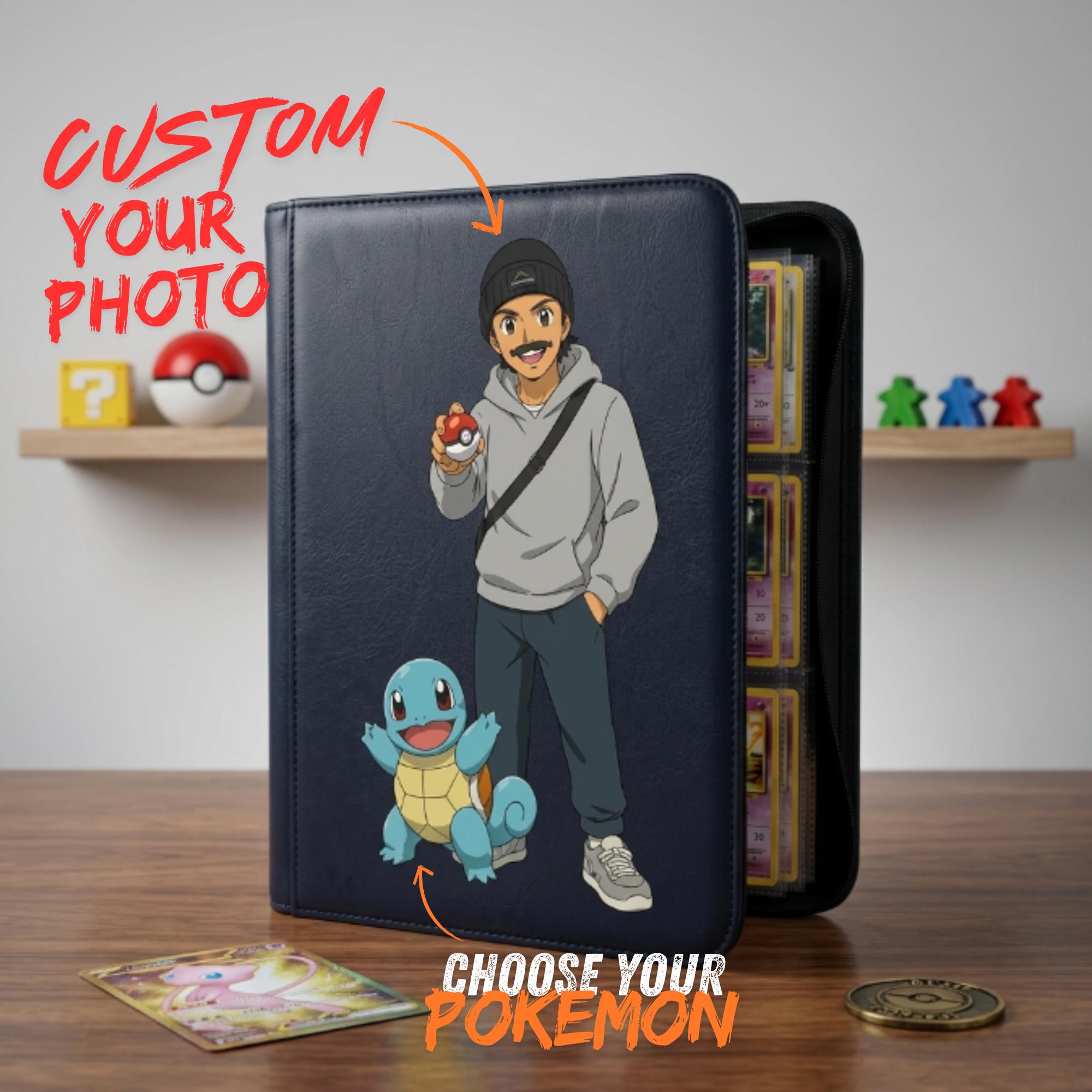 Personalized Pokemon Trainer Card Binder, Custom Pokemon Card Binder, TCG Binder, Travel Trade Card Binder