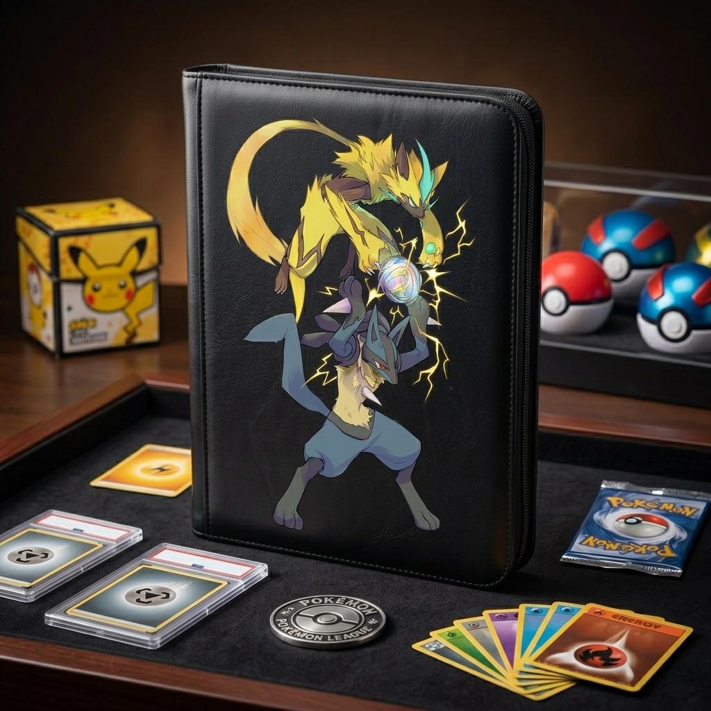 Zeraora Lucario Pokemon Custom Card Binder, Pokemon Trading Card Binder, Pokemon TCG Binder, Pokemon Collector Birthday Gift