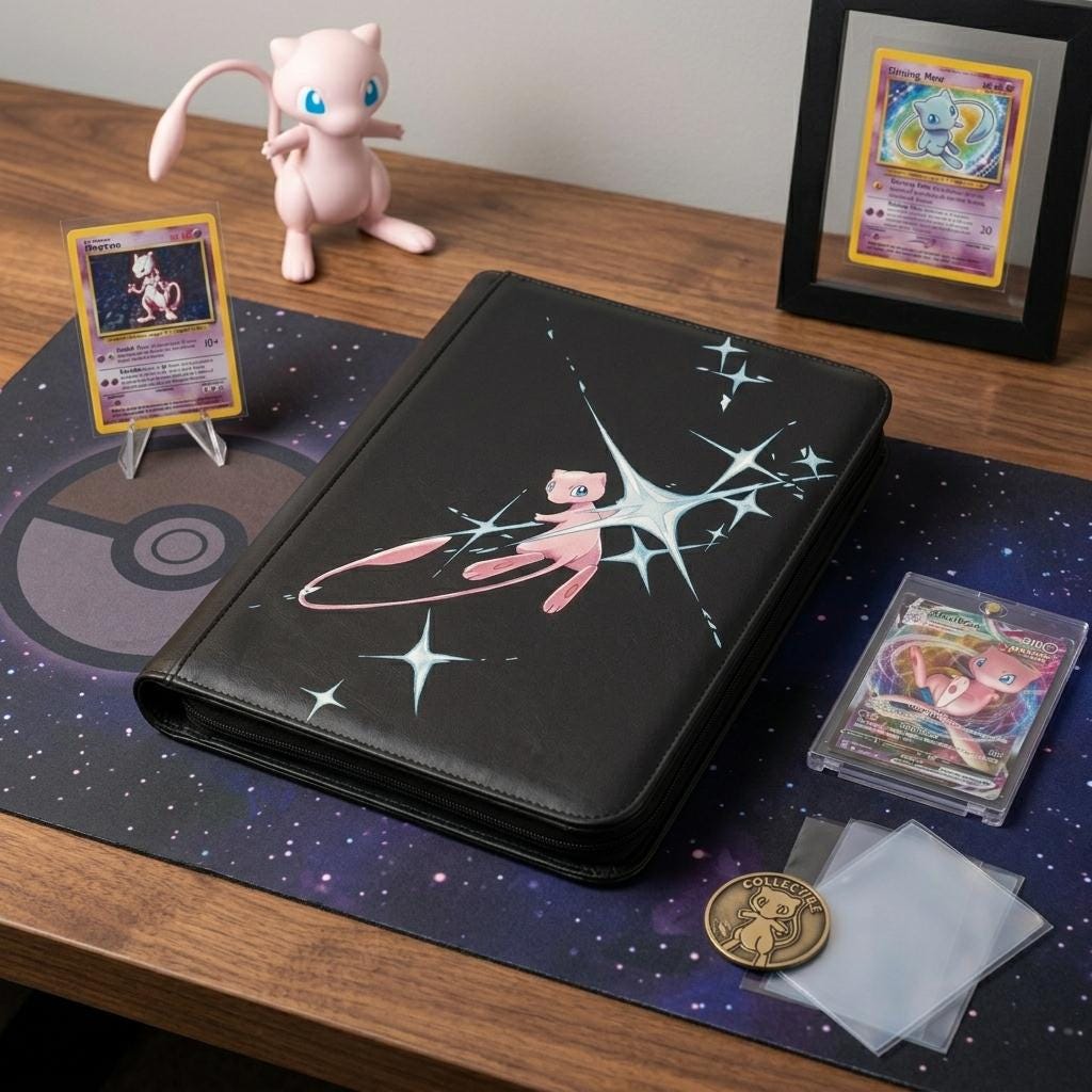 Mew Pokemon Custom Card Binder, Pokemon Trading Card Binder, Pokemon TCG Binder, Pokemon Collector Birthday Gift