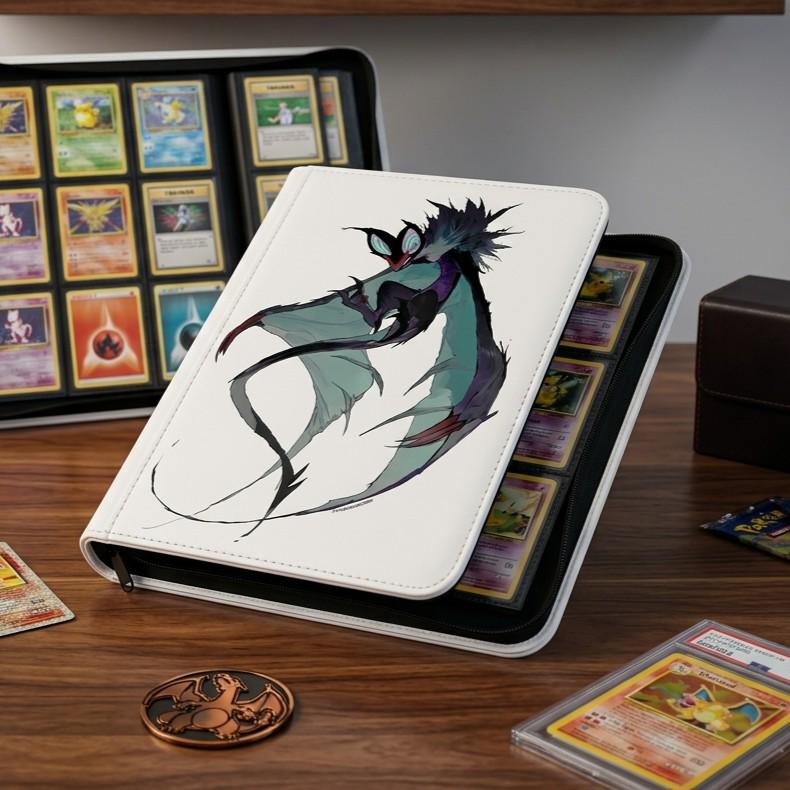 Custom Dragapult Pokemon Binder, Personalized Pokemon Trainer Card Binder, Anime Trading Card Album, Zip TCG Card Holder Gift
